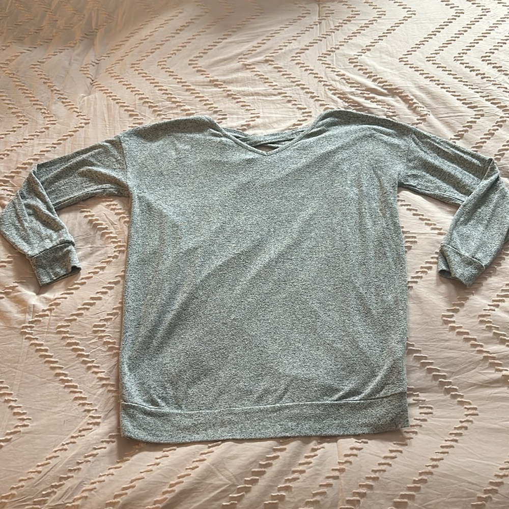 Lightweight Pullover Sweater with Cross detail on back